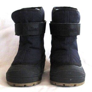 LL Bean Blue Winter Boots Hook and Loop Closure Size 7 Toddler Excellent Cond